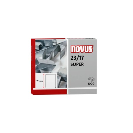 ✅ Novus 1000 Agrafes 23/17 Galvanisées pour Agrafeuses épaisses couleur Acero en stock