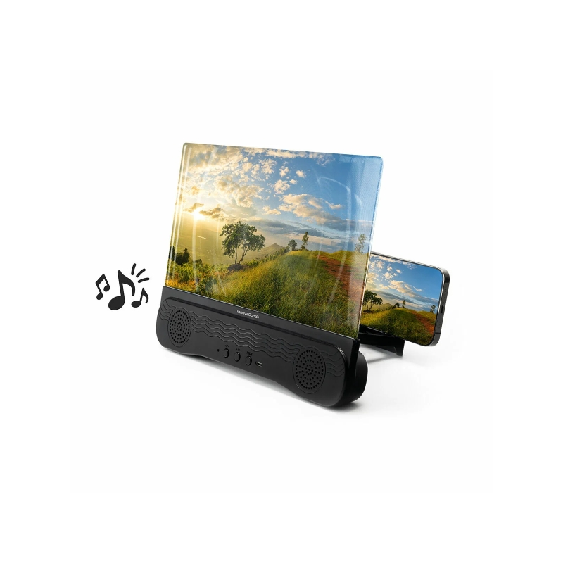 Amplificateur d'écran pour téléphone portable Innovagoods Screenier avec haut-parleur intégré - Bluetooth - Autonomie de 180 min
