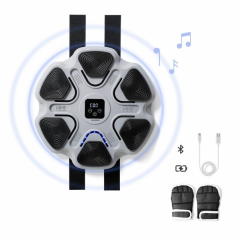 Machine de boxe musicale Beatfist d'Innovagoods avec 6 panneaux - Bluetooth - Affichage numérique - Lumières LED - Gants inclus