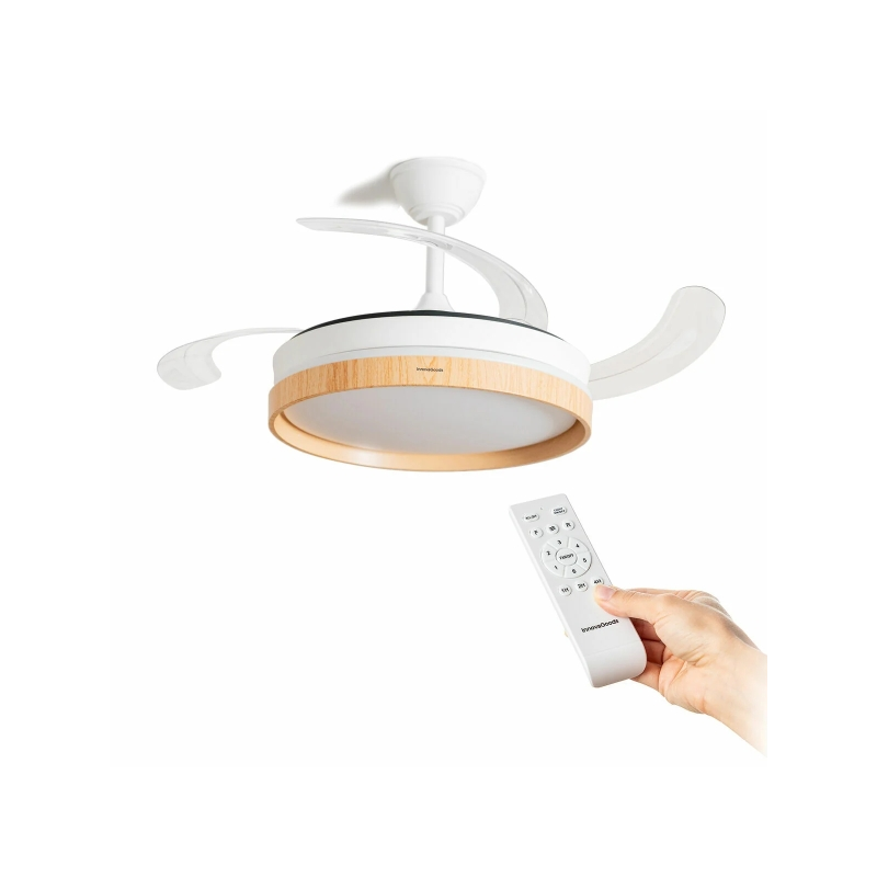 Ventilateur de plafond Innovagoods Woteez à 4 pales, blanc, LED 72 W Ventilateur de plafond Innovagoods Woteez à 4 pales, blanc, LED 72 W