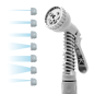 Tuyau d'arrosage extensible Innovagoods Hoxtend 30 m - Pression jusqu'à 8 bars - Accessoires inclus - Vert et gris