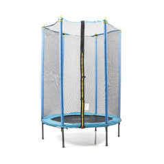 Trampoline enfant Innovagoods Zuply avec filet de sécurité - Supporte jusqu'à 25 kg - Protection UV - Résistant à l'eau - Poteau