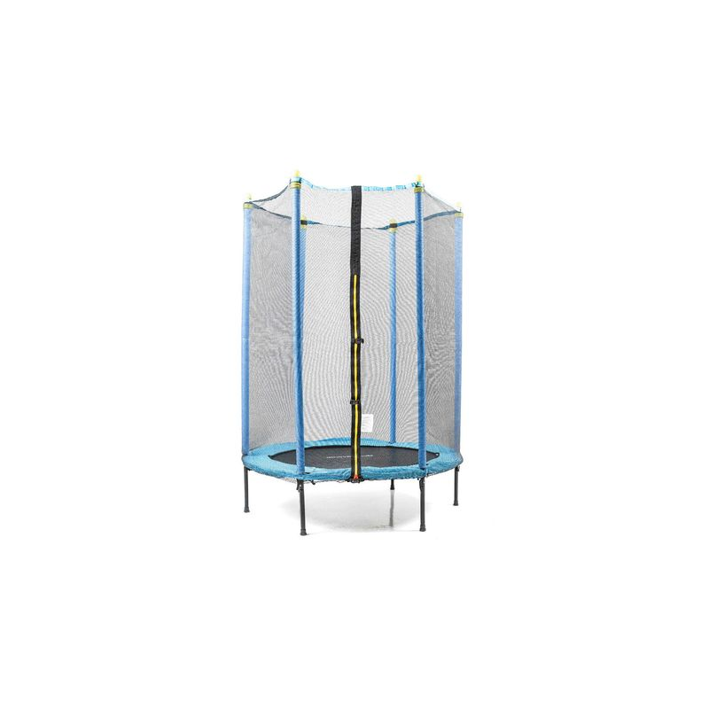 Trampoline enfant Innovagoods Zuply avec filet de sécurité - Supporte jusqu'à 25 kg - Protection UV - Résistant à l'eau - Poteau