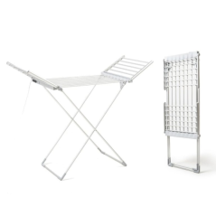 Étendoir à linge électrique Innovagoods Warmmat avec ailettes - 230 W - 20 barres - Supporte jusqu'à 15 kg - Écran tactile - Tem
