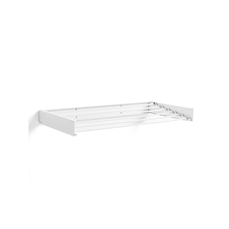 Étendoir à linge mural extensible Innovagoods Dryva 100 - Rétractable - Accessoires de fixation inclus - Pliable - Résistant à l