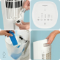 Rafraîchisseur d'air évaporatif multifonction Innovagoods Hushly - 2 réservoirs de refroidissement - Oscillation à 45° - 3 vites