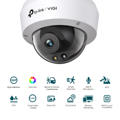 TP-Link Vigi C230 Camara de Seguridad - Lente de 2.8mm - Ethernet - IP67 - IK10 - Resolucion de 3Mpx - Vision Nocturna - Color B