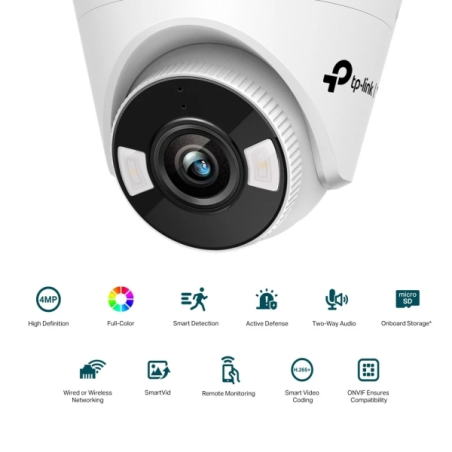 TP-Link Vigi C440-W Camara de Seguridad para Exterior - Lente de 4mm - Deteccion Inteligente - WiFi - Resolucion de 4Mpx - Audio