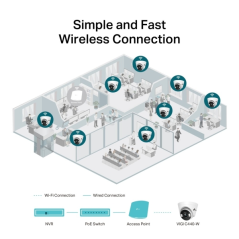 TP-Link Vigi C440-W Camara de Seguridad para Exterior - Lente de 4mm - Deteccion Inteligente - WiFi - Resolucion de 4Mpx - Audio