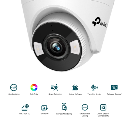 TP-Link Vigi C440 Camara de Seguridad para Exterior - Lente de 4mm - Ethernet - Deteccion Inteligente - Vision Nocturna - Color