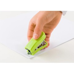 Novus Mini Agrafeuse compacte - Jusqu'à 12 feuilles - verte