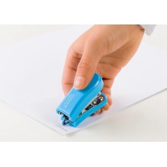 Novus Mini Agrafeuse compacte - Jusqu'à 12 feuilles - bleue
