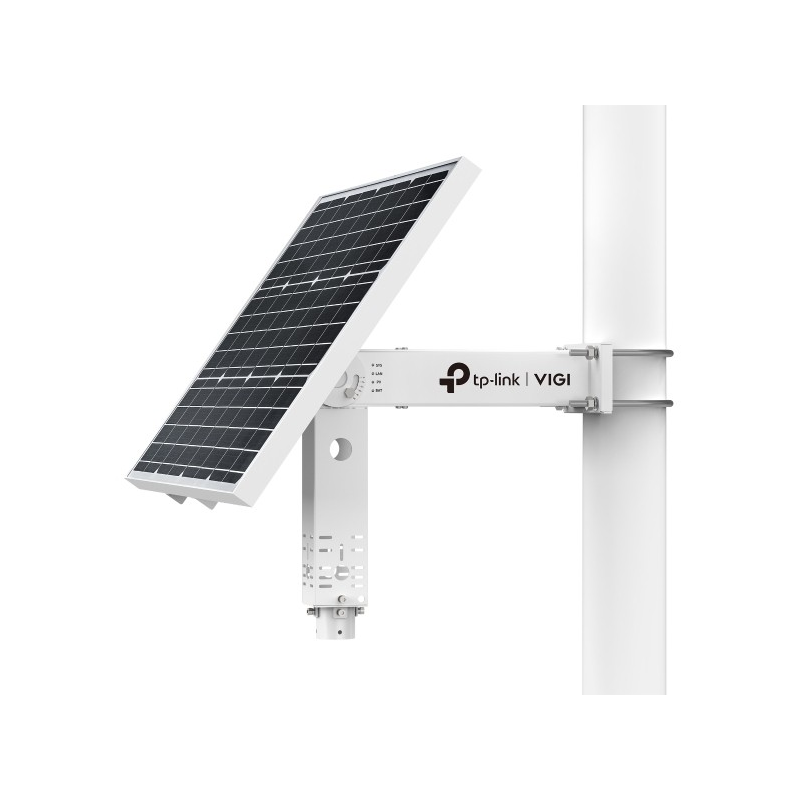 TP-Link Vigi SP6020 Panel Solar con Soporte para Camaras - 60W - Bateria 20.8Ah - IP66 - Ethernet RJ45 - Velocidad hasta 100Mbps