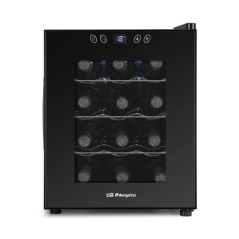 Cave à vin compacte Orbegozo VT 1230 - Préservez et dégustez le vin à la maison - Capacité de 12 bouteilles - Contrôle électroni