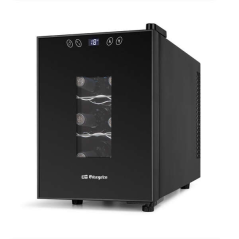 Cave à Vin Compacte Orbegozo VT 630 - Préservez et dégustez le vin à la maison - Capacité 6 bouteilles - Contrôle électronique d