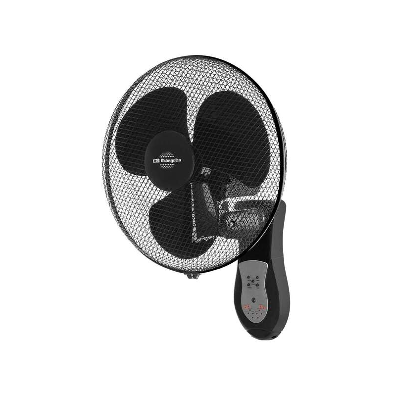 Ventilateur mural silencieux Orbegozo WF0243 noir télécommande
