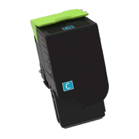 cartouche de toner cyan, couvercle vert