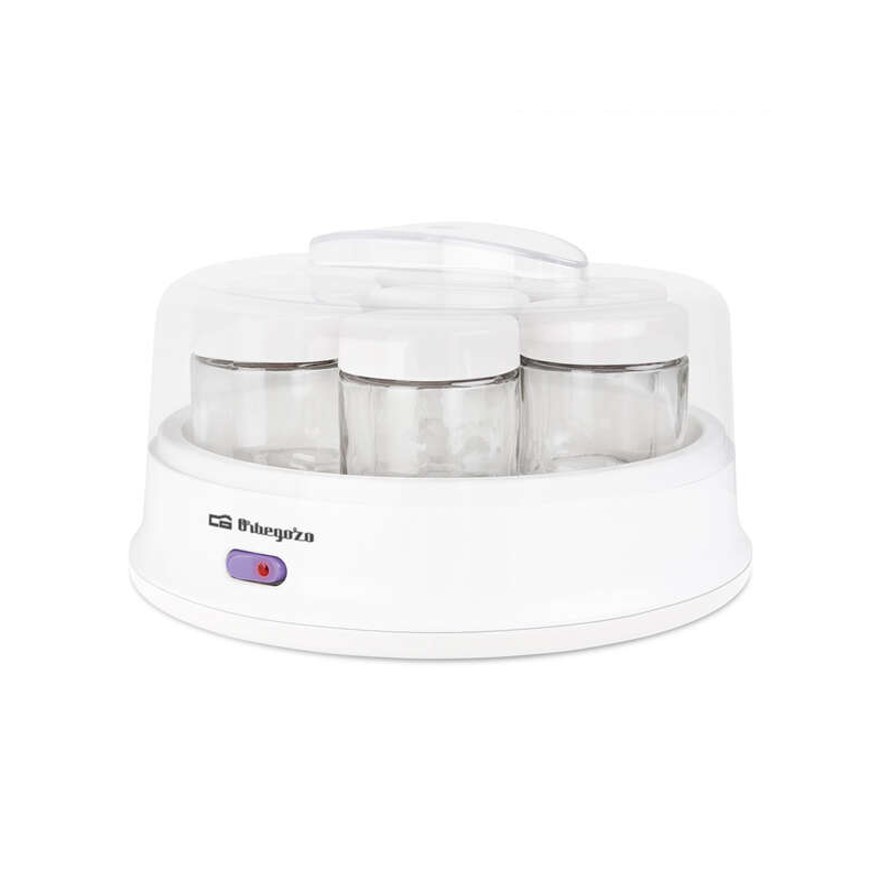 Orbegozo YU 2350 Yaourtière Maison - Préparez des yaourts crémeux et naturels à la maison - 7 tasses en verre de 200 ml - Tempér