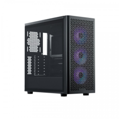 Boîtier tour Cooler Master Elite 502 E-ATX - 3 ventilateurs RGB 120 mm - Fenêtre latérale - Gestion des câbles - Audio - 1 port