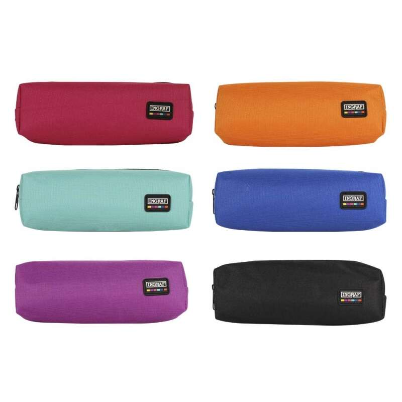 LOT de 12 Trousse zippée Ingraf Mediterraneo 1 - Design compact - Idéale pour organiser - Matériau résistant - Couleurs