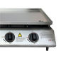 Barbecue à gaz Muvip - 3 brûleurs - Panneau de commande et plaque de cuisson en acier - Bac de récupération des graisses