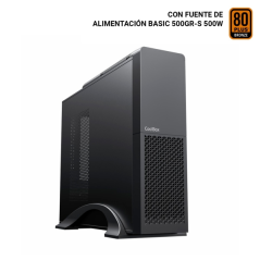 Boîtier tour CoolBox T313 Slim Micro ATX, Mini ITX - Disque dur 2,5" et 3,5" - USB 3.0, USB-C - Alimentation 500 W - Noir