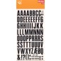 Lettres de transfert Apli Super Black 24 mm - 86 caractères - Application facile - Haute qualité - Résistant à l'eau - Noir