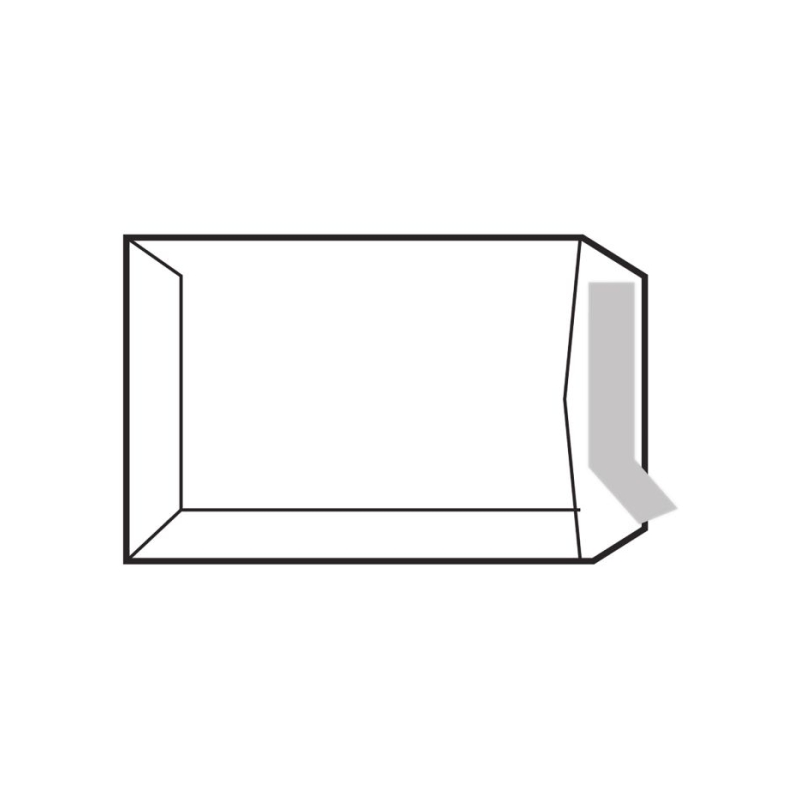 Lot de 250 enveloppes offset 100 g/m² - 250 x 353 mm - Autocollantes avec bande silicone - Blanches