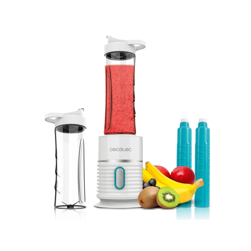 Blender portable Cecotec Power Titanium 500 EasyGo - 500 W - Ergonomique - Compatible lave-vaisselle - Tubes de refroidissement