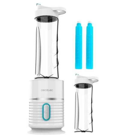 Blender portable Cecotec Power Titanium 500 EasyGo - 500 W - Ergonomique - Compatible lave-vaisselle - Tubes de refroidissement