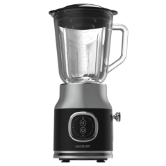 Blender Cecotec RetroTwist noir - Puissance 800 W - Bol de 1 L - Style rétro - Lames revêtues de titane - Noir et gris