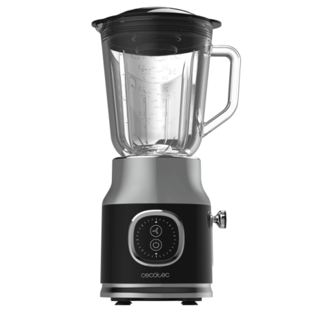 Blender Cecotec RetroTwist noir - Puissance 800 W - Bol de 1 L - Style rétro - Lames revêtues de titane - Noir et gris