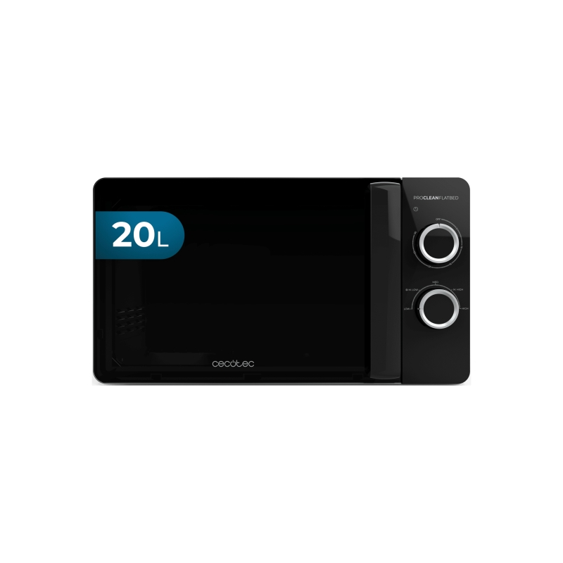 Micro-ondes à plat Cecotec Proclean 3030 sans plateau tournant - Puissance 700 W - Capacité 20 L - Revêtement céramique