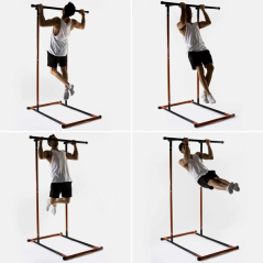 Station de traction et de fitness Innovagoods - Supporte jusqu'à 110 kg - Hauteur réglable - Guide d'exercices inclus - Sac de