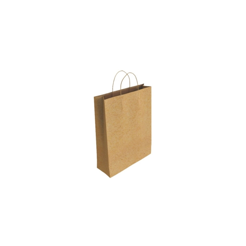 LOT de 25 Sac en papier kraft Bismark - Dimensions : 32 x 10 x 24 cm - Marron