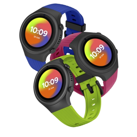 Montre connectée SPC Smartee 4G Junior avec écran rond de 1,2" - 4G - Localisation GPS - Mode école - Zones de sécurité