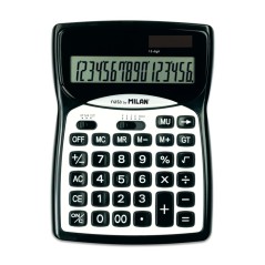 Calculatrice Milan 16 chiffres fonction fiscale noir et blanc