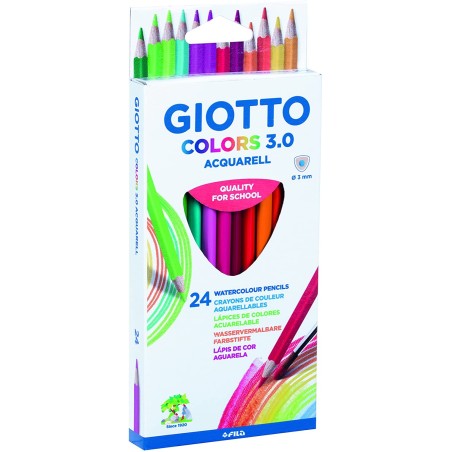 ✅ Giotto Colors 24 Crayons Triangulaires couleur Plusieurs couleurs en stock