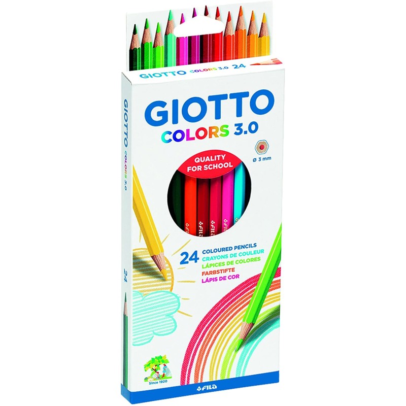 Giotto Colors 24 Crayons Hexagonaux