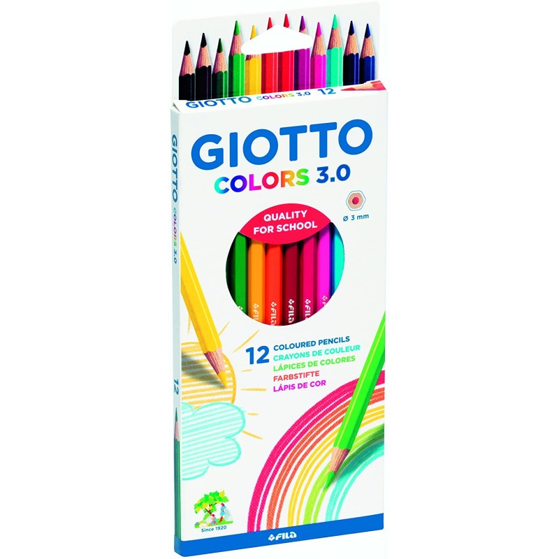 Giotto Colors 12 Crayons Hexagonaux
