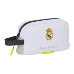 Sac isotherme Safta Real Madrid 1,7 L - Dragonne - Fermeture éclair - 21,5 x 12 x 6,5 cm - Noir et blanc