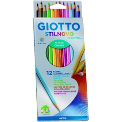 ✅ Giotto Stilnovo Acquarell 12 Crayons Hexagonaux couleur Plusieurs couleurs en stock
