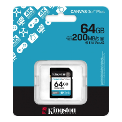 Carte SDXC Kingston 64 Go UHS-I U3 V30 Classe 10 200 Mo/s rapide