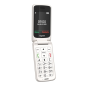 Téléphone portable Gigaset GL595 pour seniors, écran 2,8 pouces, clapet, IP44, station de charge, blanc