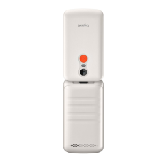 Téléphone portable Gigaset GL595 pour seniors, écran 2,8 pouces, clapet, IP44, station de charge, blanc