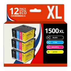 Pack 12 cartouches compatibles CANON PGI1500 XL haute capacité