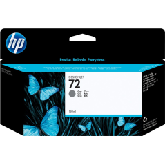 Cartouche d'encre HP 72 (C9374A) grise - 130 ml d'encre fiable