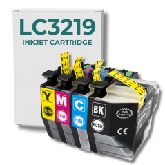 Pack 4 cartouches compatibles BROTHER LC3219 XL haute capacité