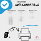 Pack 2 toners compatibles BROTHER TN-1050 noir
