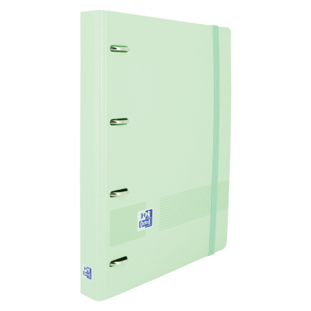 Lot de 4 classeurs européens Oxford Live & Go A4+ Polyfoam vert, dos 4